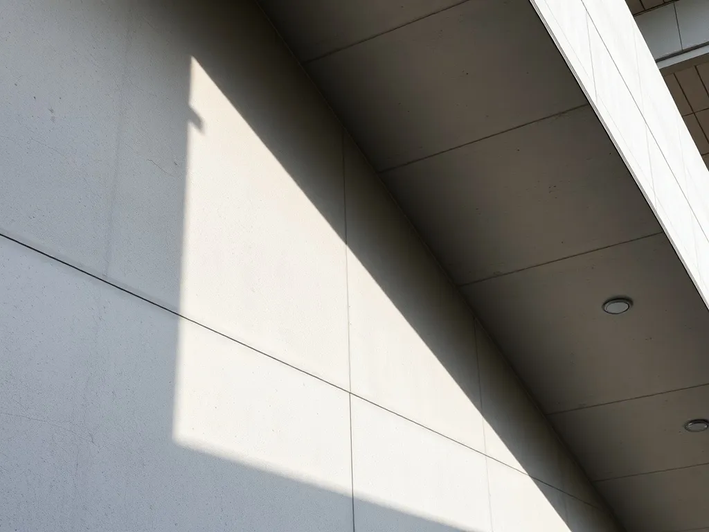 A minimalist architectural detail of clean concrete lines an